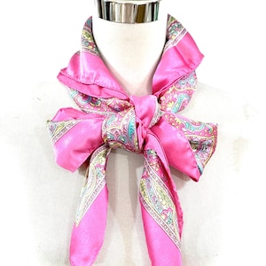 Pink square scarf/ Pink base Scarf/ Viscose Printed scarf/ Paisley Pattern shawl scarf/ All season scarf/ Women’s fashion scarf/ Shawl/wrap.