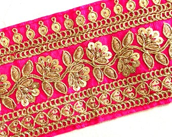 gold diamond sari trim boarder up cycled bollywood bellydance supplies embellishments