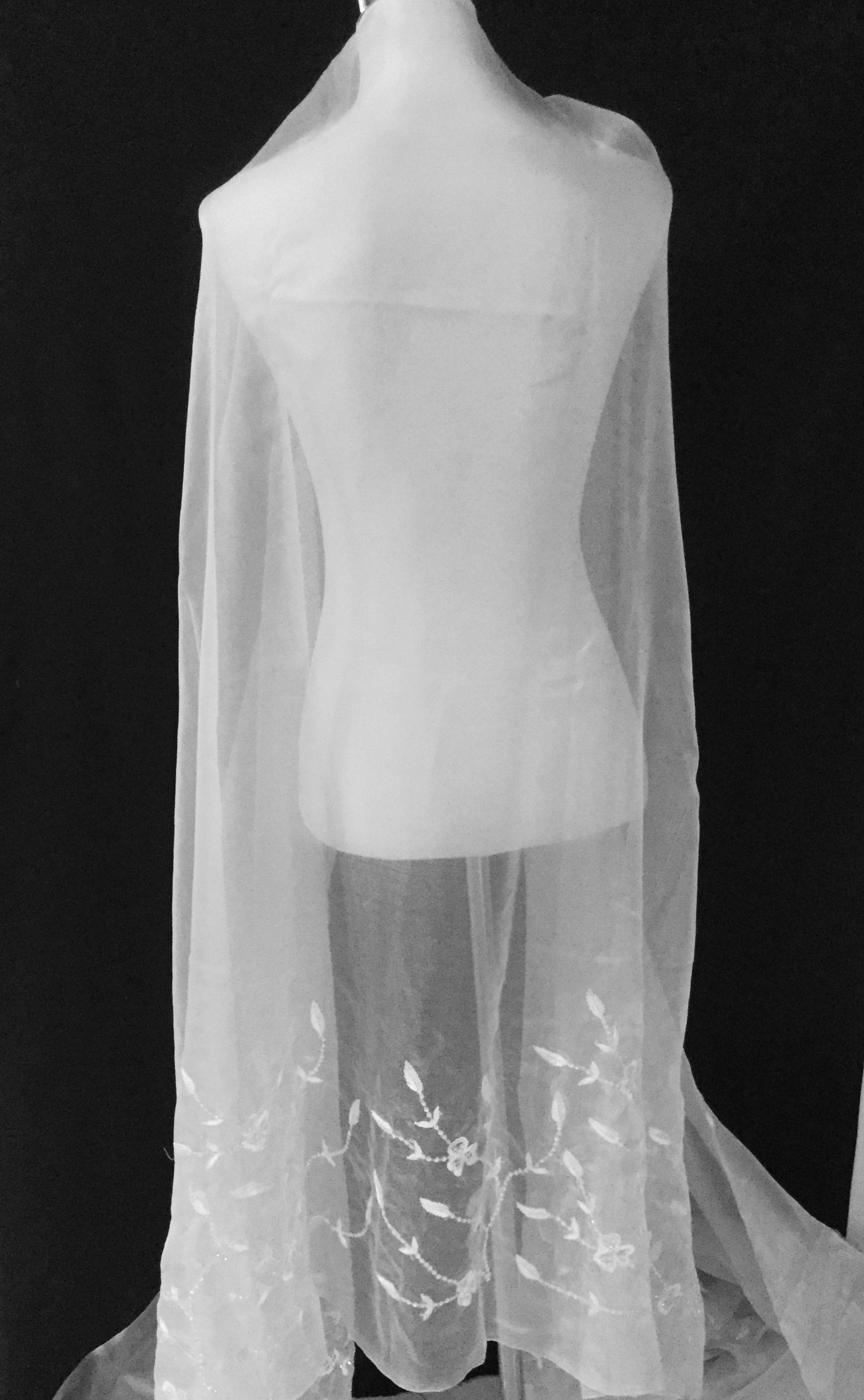 White Organza Fabric Hand Beaded Fabric Wedding Gown Etsy