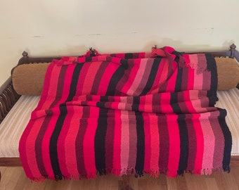 Wolldecke, Kuscheldecke, GrobstrickDecke, handgestrickte Couchdecke