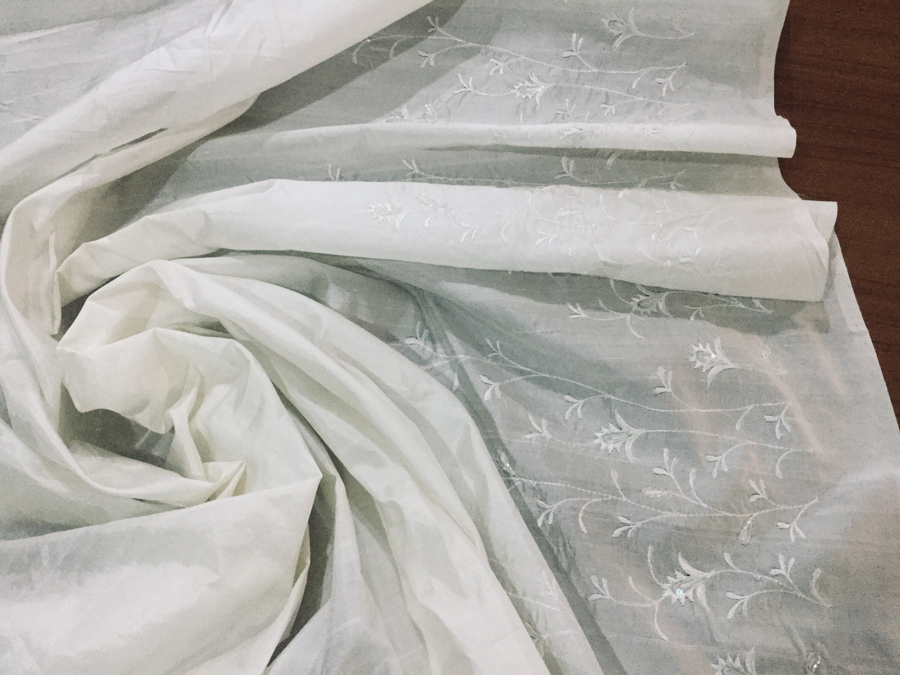 Ivory White Silk Fabric Dupioni Fabric Embroidered Fabric Etsy Australia