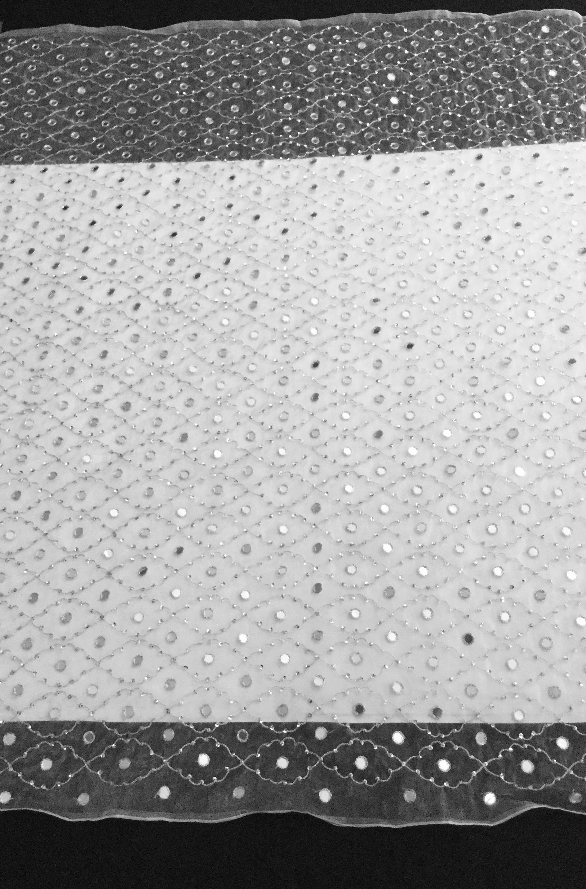 Hand Beaded Silver Organza With Metallic Threads Silver Etsy Australia