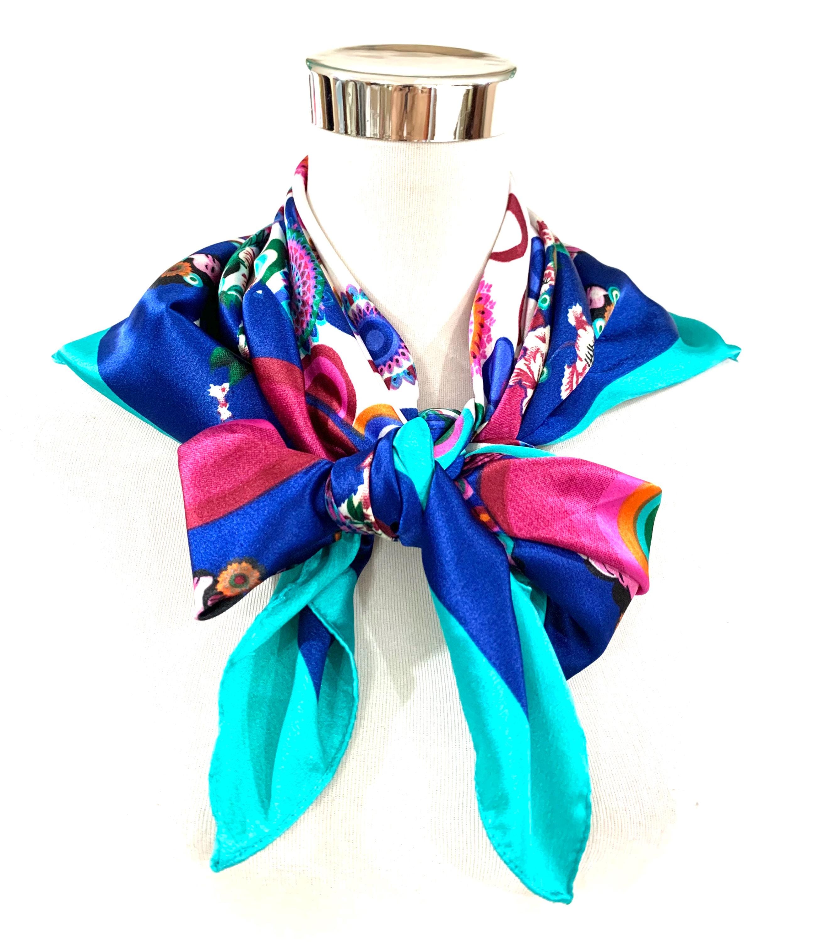 Jade Green square scarf/ Viscose Printed scarf/ Multicolour scarf / Women’s fashion scarf/ Shawl/wrap/ All season scarf.