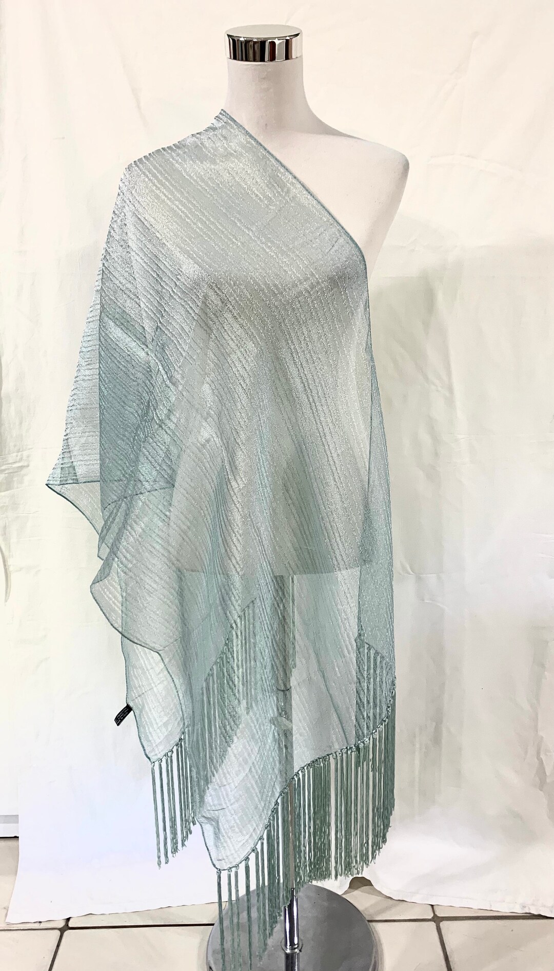 aqua blue shawl
