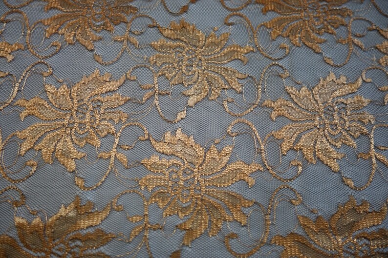 Black Lace Fabric Party Dress Fabric Floral Print Fabric Etsy