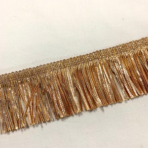 20cm Wide Gold Metallic Fringe Trim, Gold Tassel Fringe Border Sewing Trim  for Dance Performance Costumes 