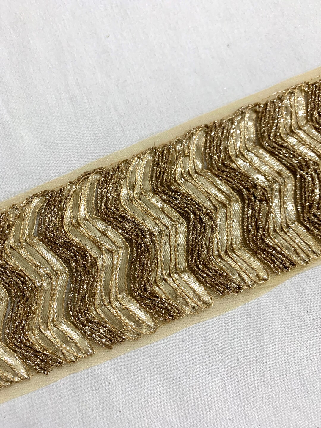 Gold Rib Trim Gold Lace Trim - Bridal Showers Trim - Bridal Gown Trim - Golden Tulle ...