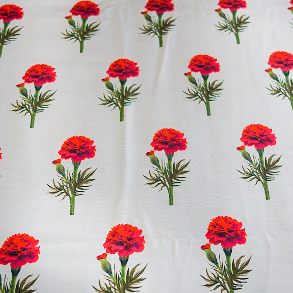 Modal Satin Fabric Print Fabric Flower Beads Fabric With Etsy Australia