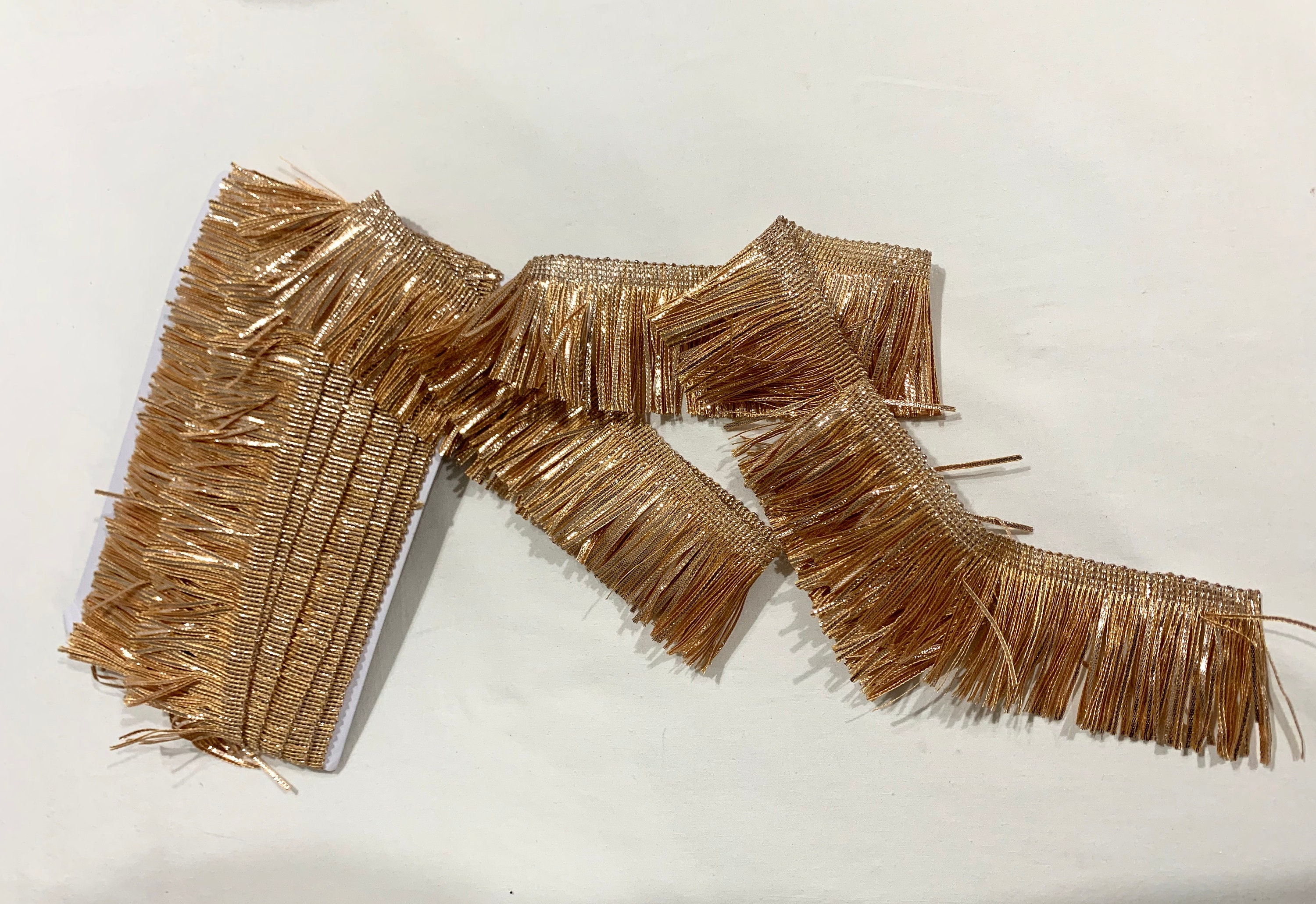 Copper Gold Fringe Trim Elegant Border Trim sari Border Etsy Ireland