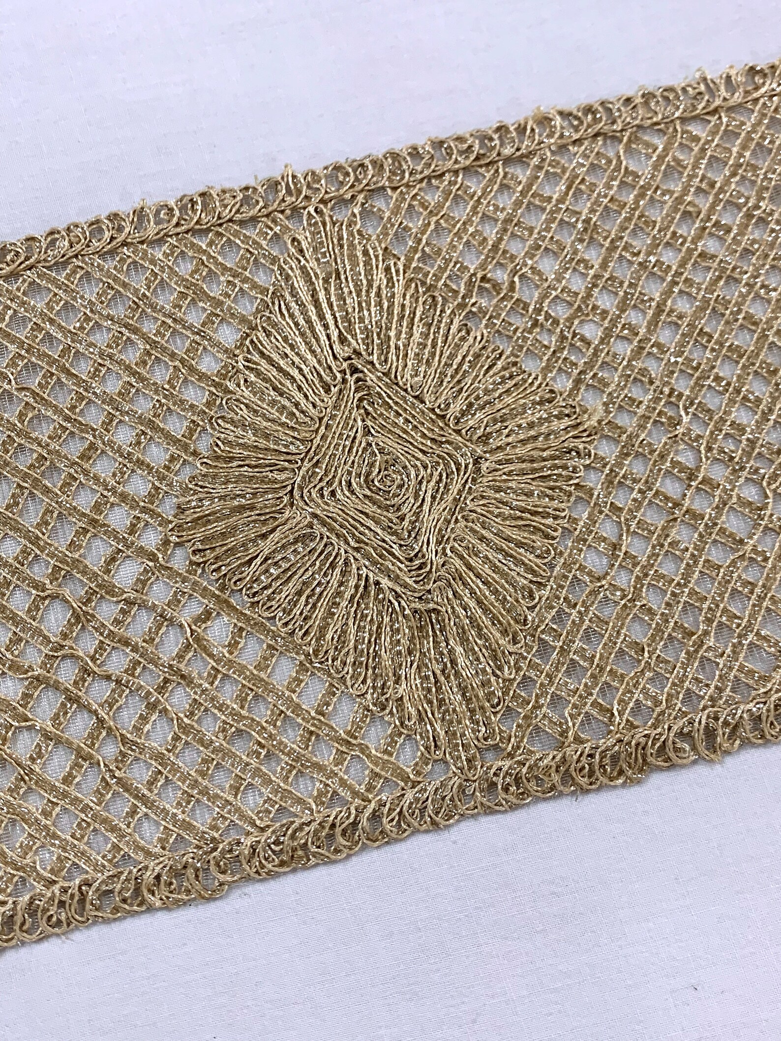 Broad Ribbon Broad Golden Trim, Ribbon Embroidery, Golden Soft Metallic Ribbon, Gold ...