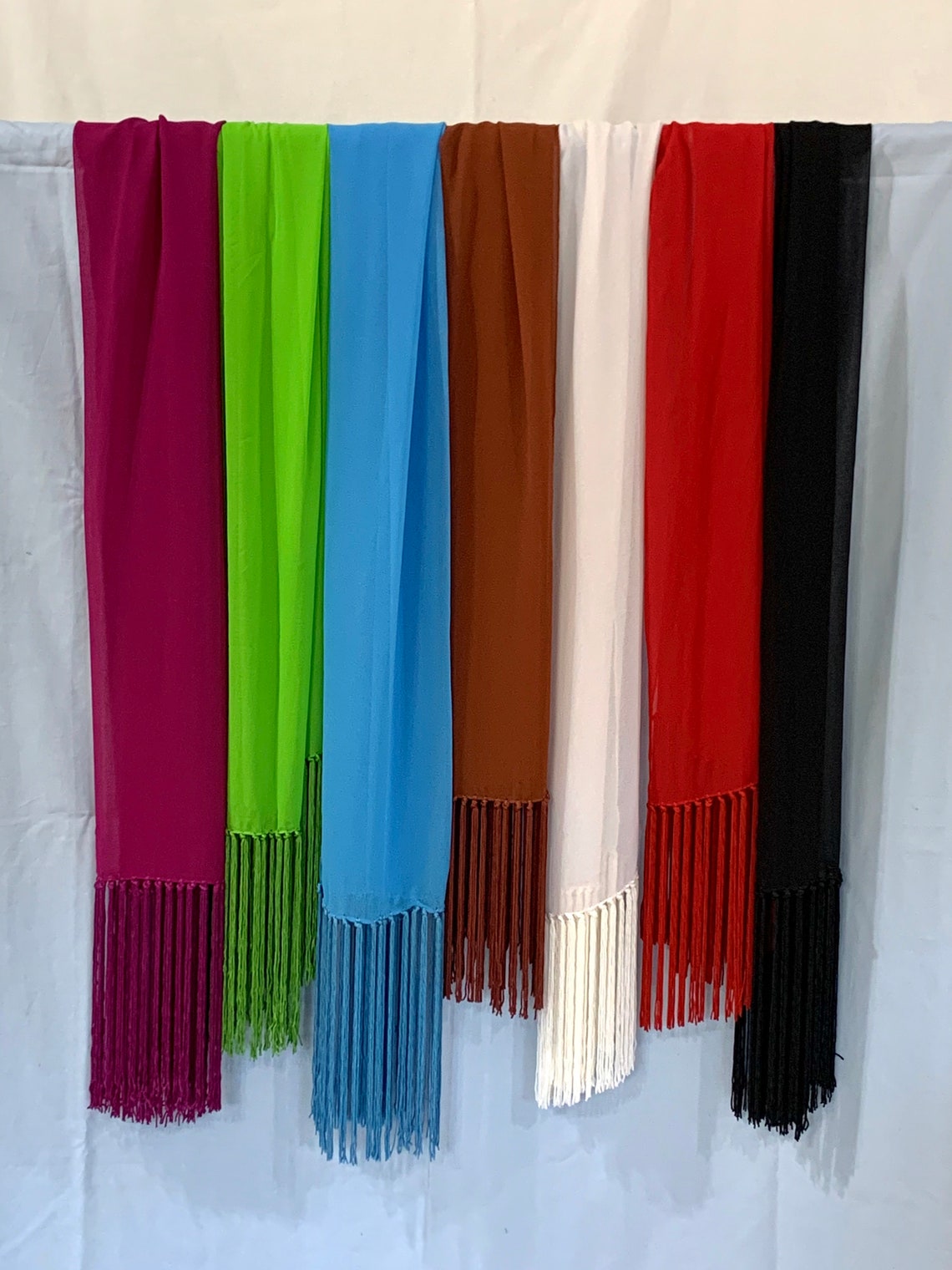 Classic Black Shawl Plain Black Fringed Shawl Must Have Etsy