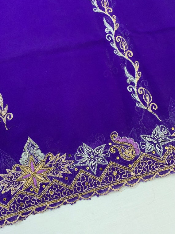 Embroidered fabric, purple fashion fabric,Skirt fabric,