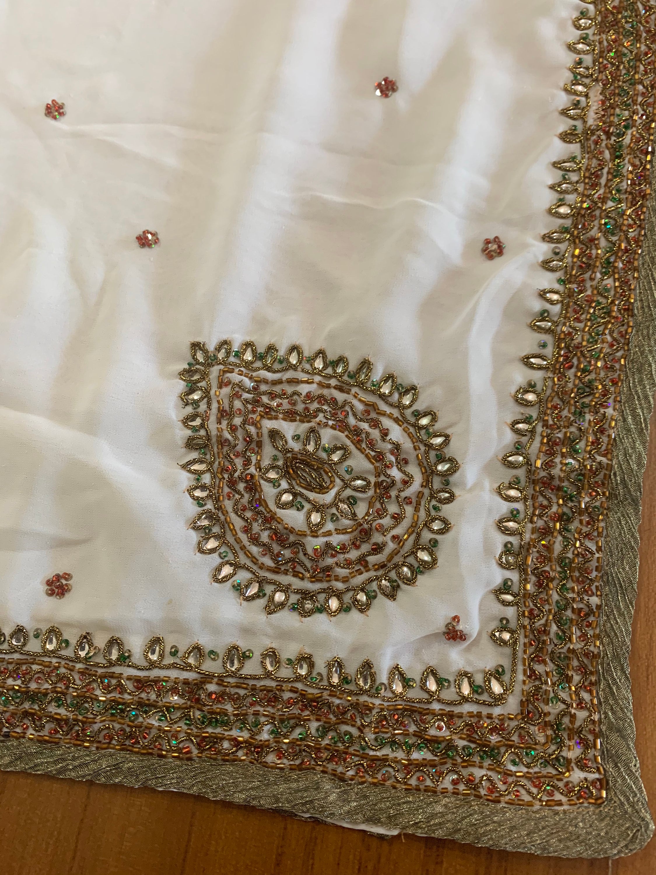 Sewing & Fiber Sewing & Needlecraft Vintage Sari Crepe Silk Indian