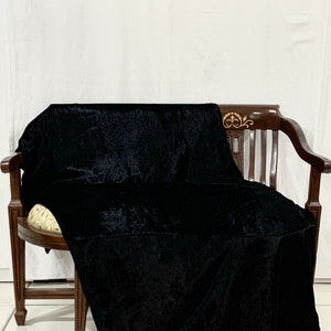 Black Crushed Velvet Throw Plain Black Velvet Blanket 100 Viscose Velvet Throw All Season Throw. Black Luxurious Throw. Etsy Canada