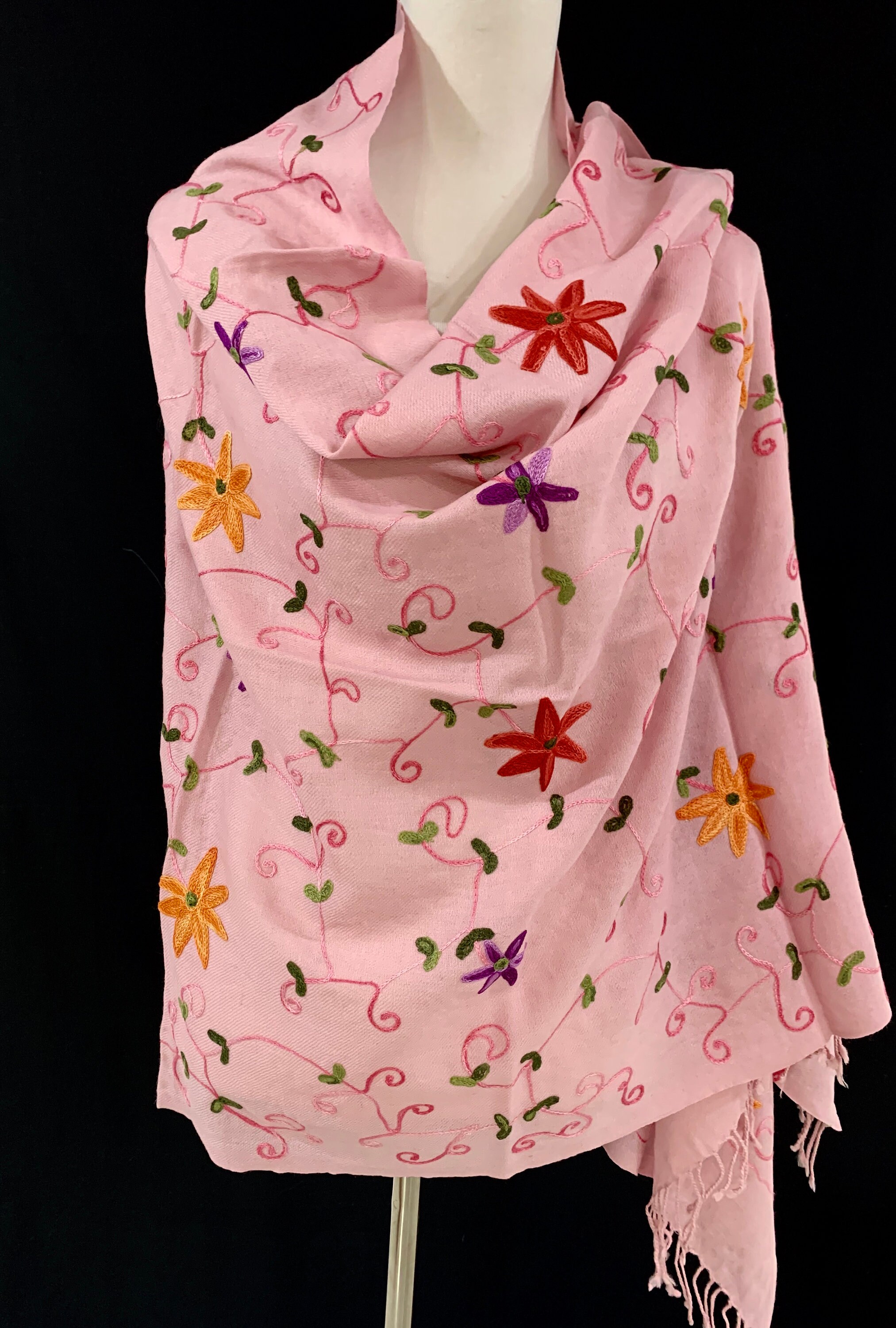 Leselles Jillie sjaal donker roze | De nieuwste style secrets
