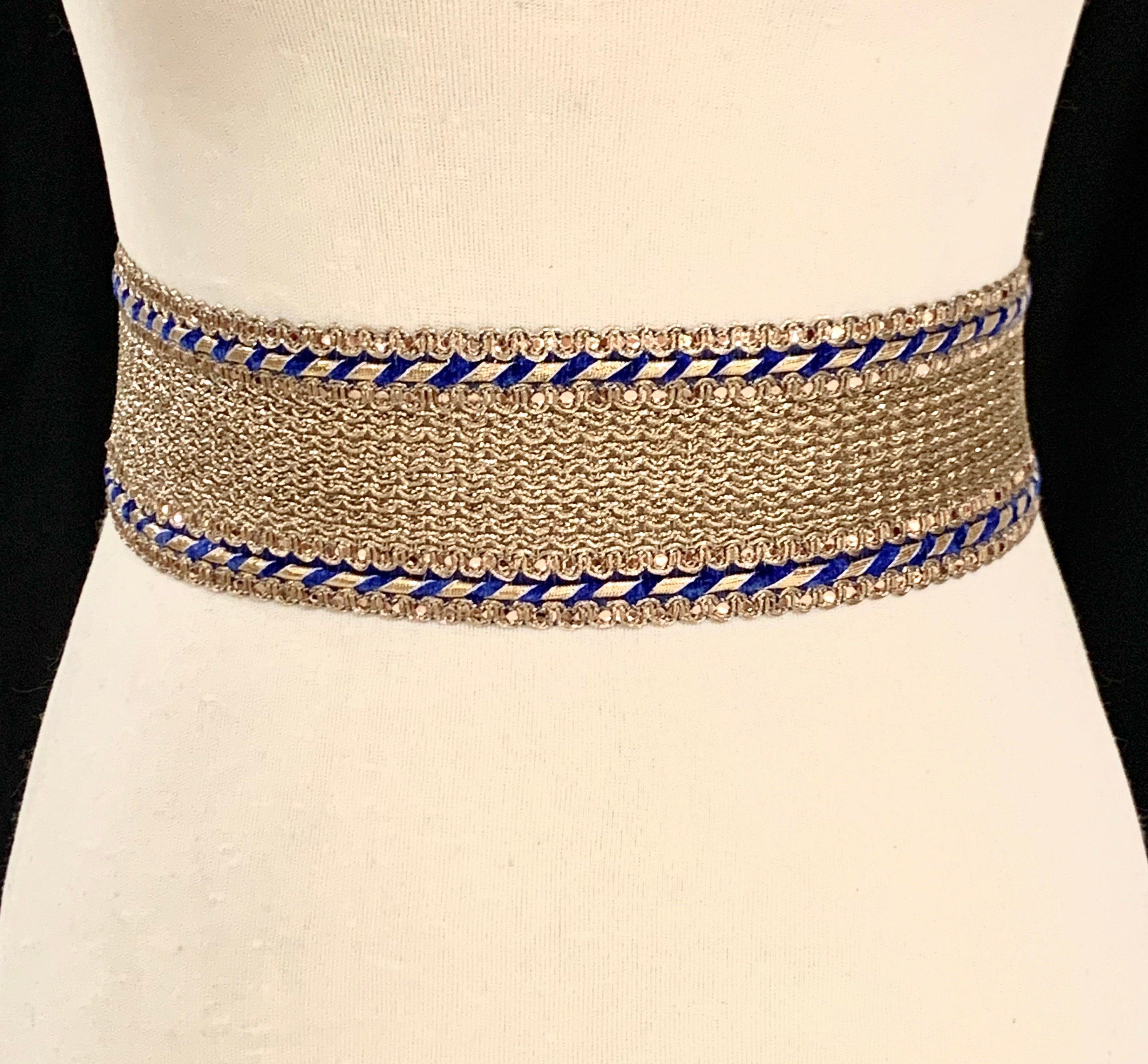 Rose Gold Trim, Rose Gold N Blue Trim, Woven Threads Trim, Bordered ...