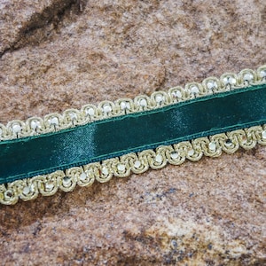 Blau grüne Satin Borte - Stickrahmen - Goldkordel Borte - Gold Borte - Gold Spitzen Borte - Breite Spitze Borte - Saree Borte - Braut Borte