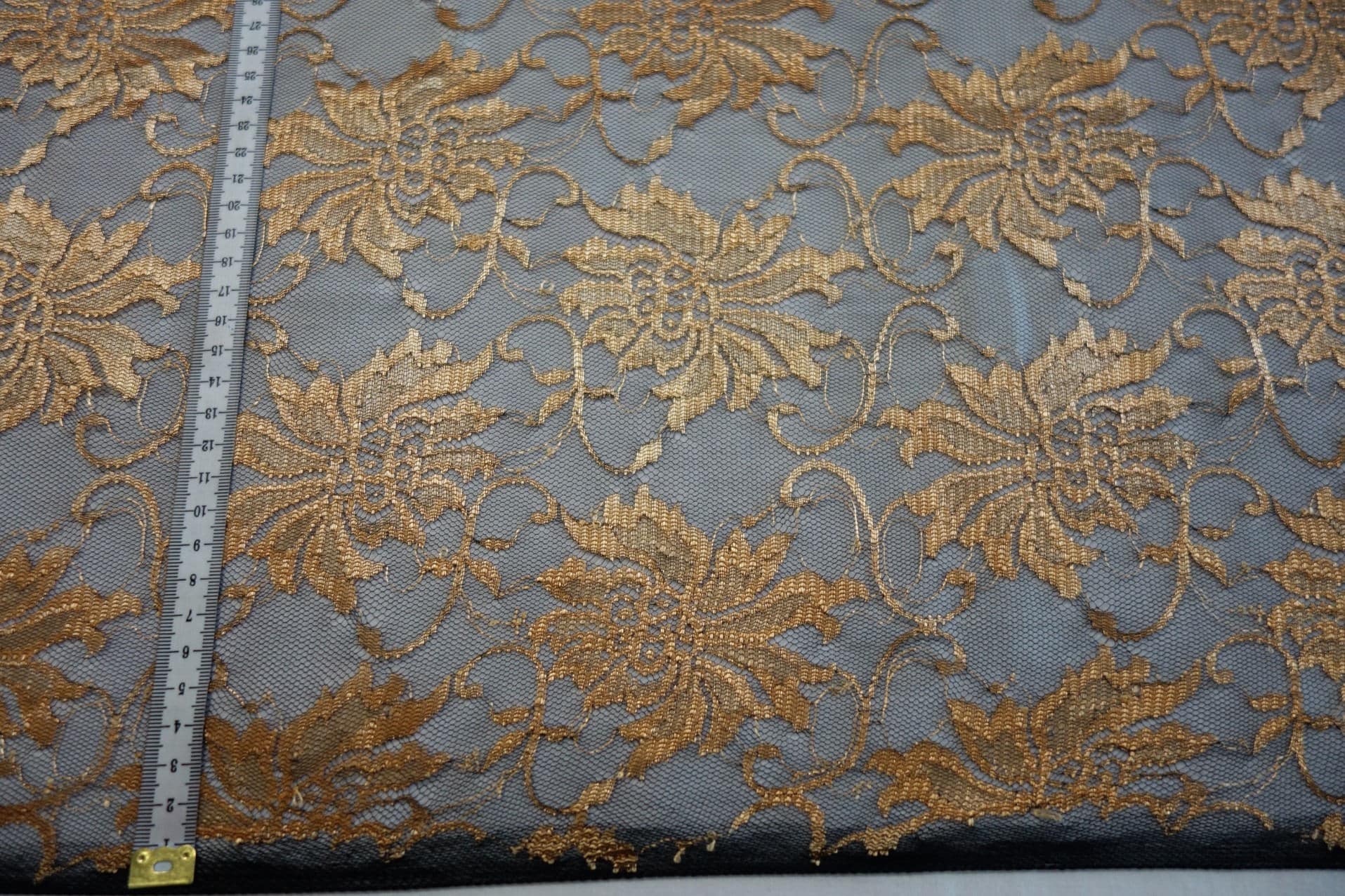 Black Lace Fabric Party Dress Fabric Floral Print Fabric Etsy