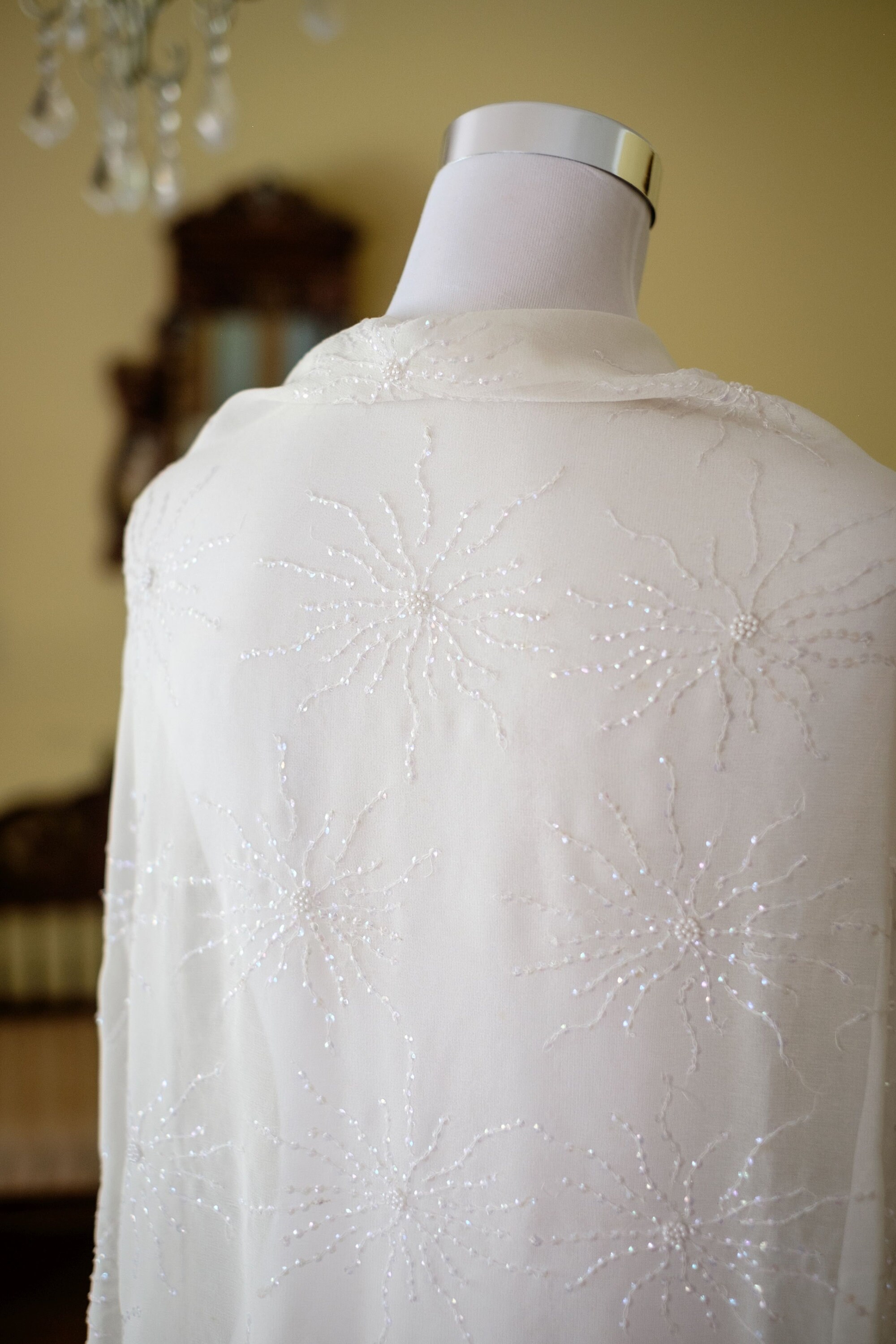 silk georgette wedding dress
