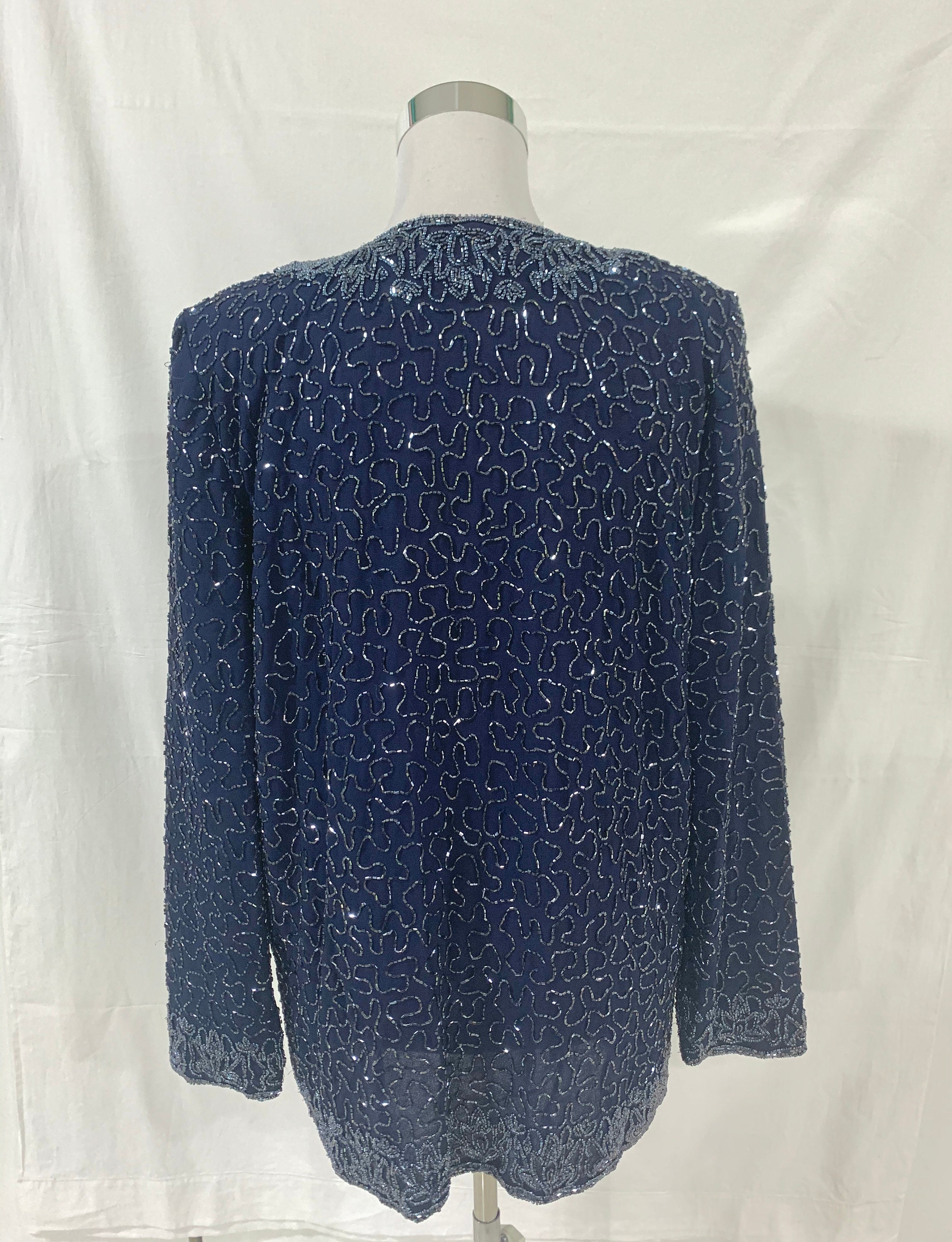blue evening jacket