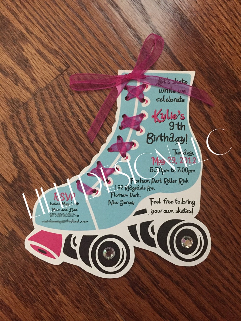 10 Roller Skate Invitations image 1