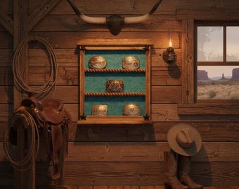 Rustic Western Trophy Buckle Display, Rodeo Award Holder