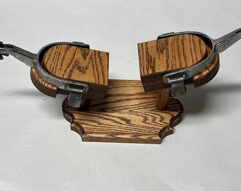 Solid Oak Trophy Spur Display Stand