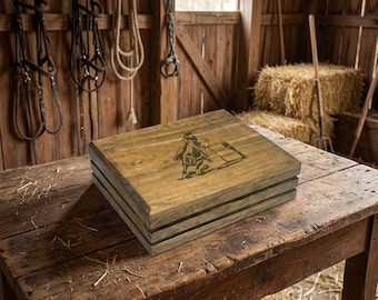 Handcrafted Custom Engraved Jewelry or Trinket Box. Heirloom Quality 3/4" Pine Box.