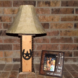 24&quot; Rustic Western Lamps - Star & Horseshoe Table Lamp. These beautiful Western table lamps are perfect for the cabin or your rustic Decor