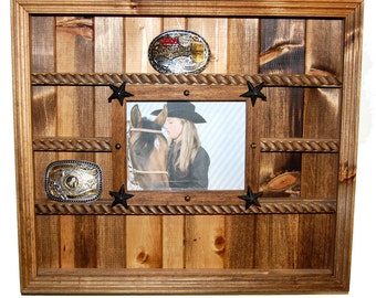Cowhide belt on sale buckle display case