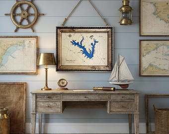 Lake Fork Engraved 3D Map