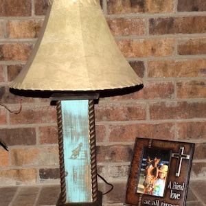 24&quot; USB Rustic Barrel Racer lamp - With USB Outlet