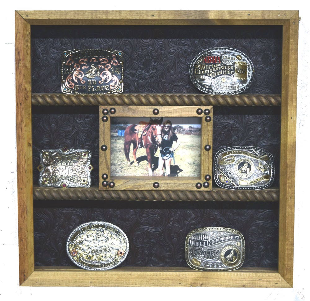 Western belt buckle shadow box discount