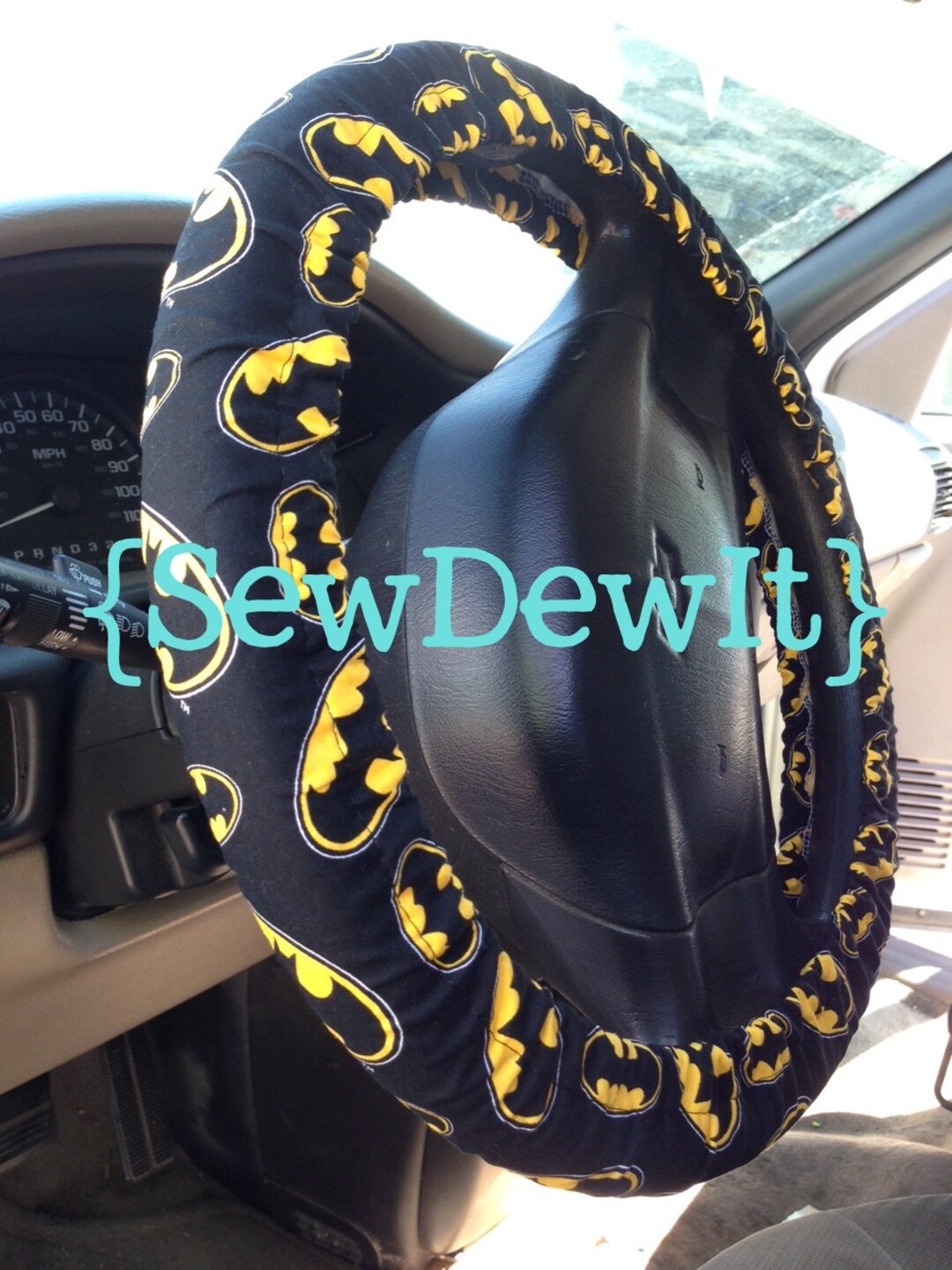 Steering Wheel Cover Batman Print Etsy