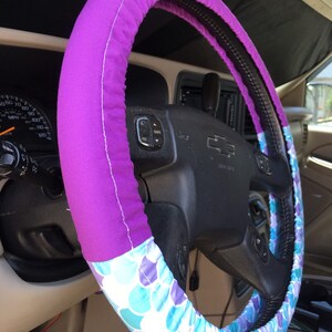 Steering Wheel Cover Ariel The Little Mermaid Disney Inspired With or Without Bow Car Accessory Gift Idea for Her image 3