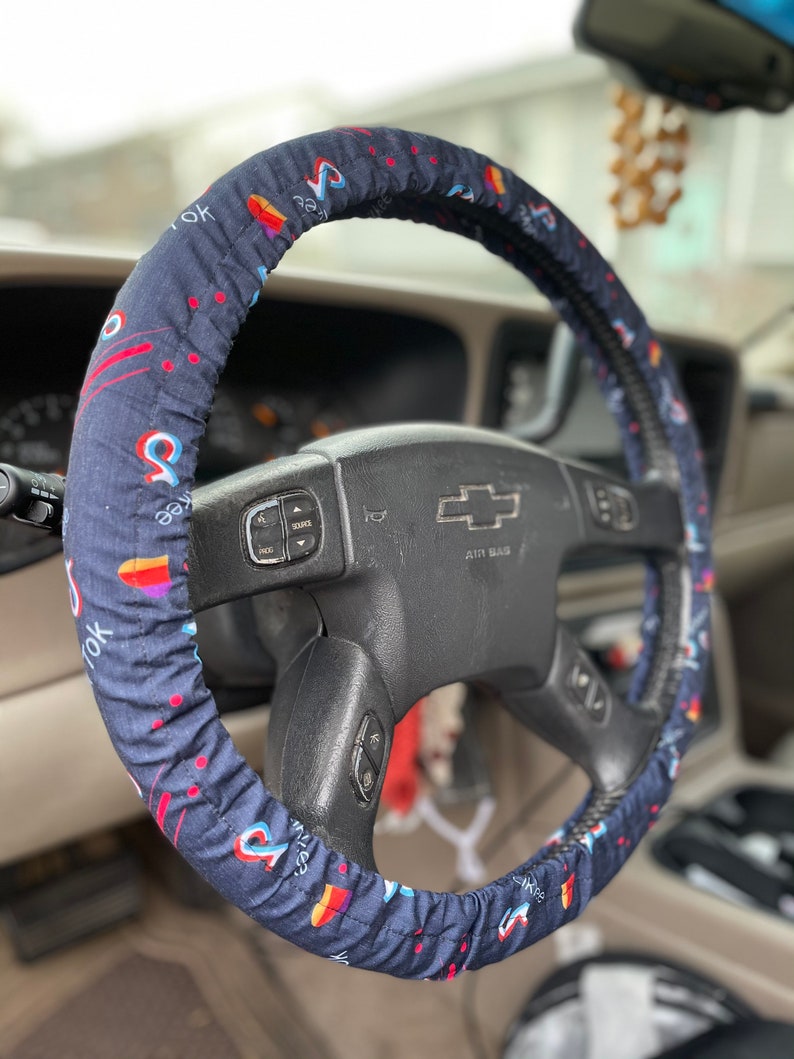 Steering Wheel Cover Tik Tok Print Fabric Social Media Gift Etsy