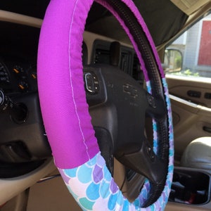 Steering Wheel Cover Ariel The Little Mermaid Disney Inspired With or Without Bow Car Accessory Gift Idea for Her image 9