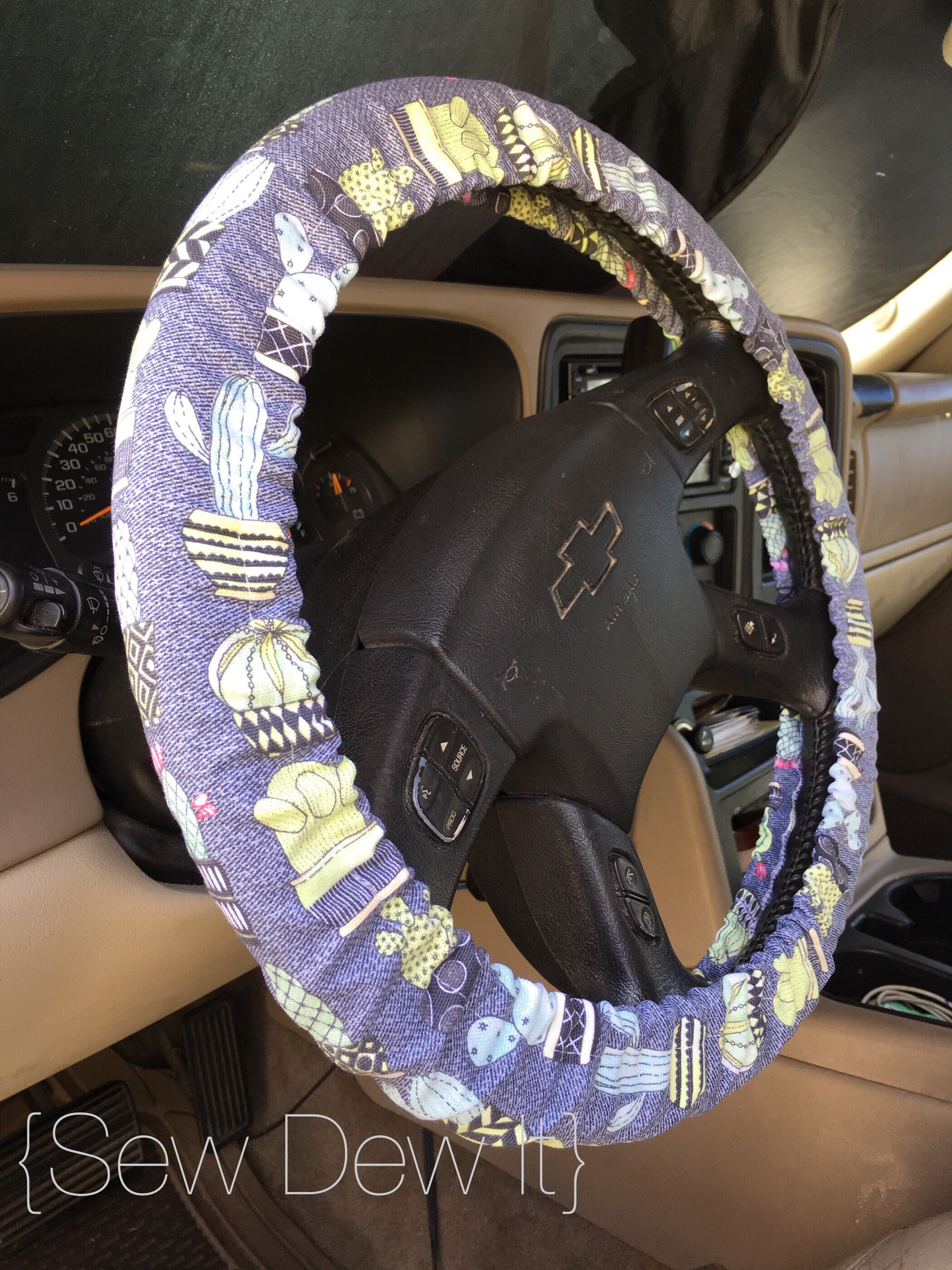 Succulent Steering Wheel Cover