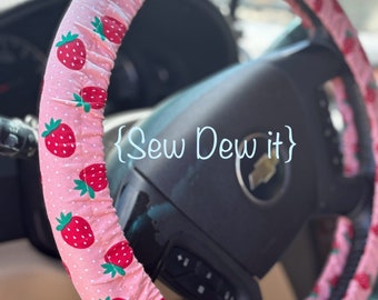 Steering Wheel Cover Strawberry Days Strawberries