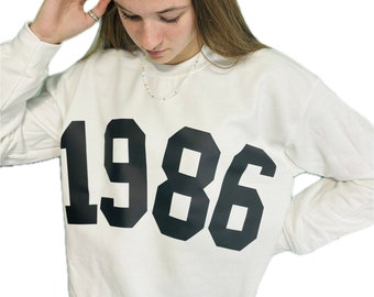 Crewneck Sweater with Year