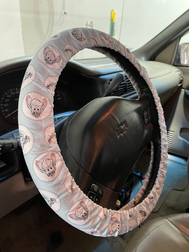 Steering Wheel Cover Eeyore Print Fabric Disney Car Accessory Etsy