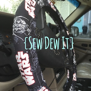 Steering Wheel Cover Star Wars The Force Awakens Jedi Storm Trooper Darth Vader Mandelorian R2D2 Car Accessories Gift for Him Gift for Her