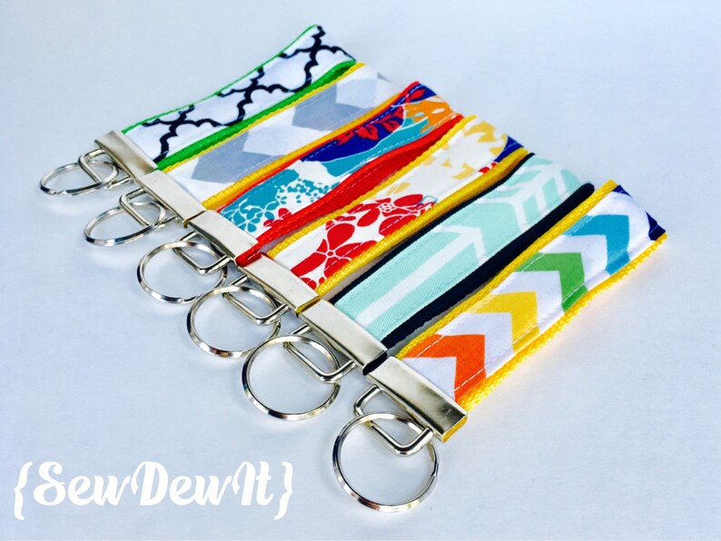 Key Fob Wristlet Keychains 1.25 Choose Your Own Design Etsy