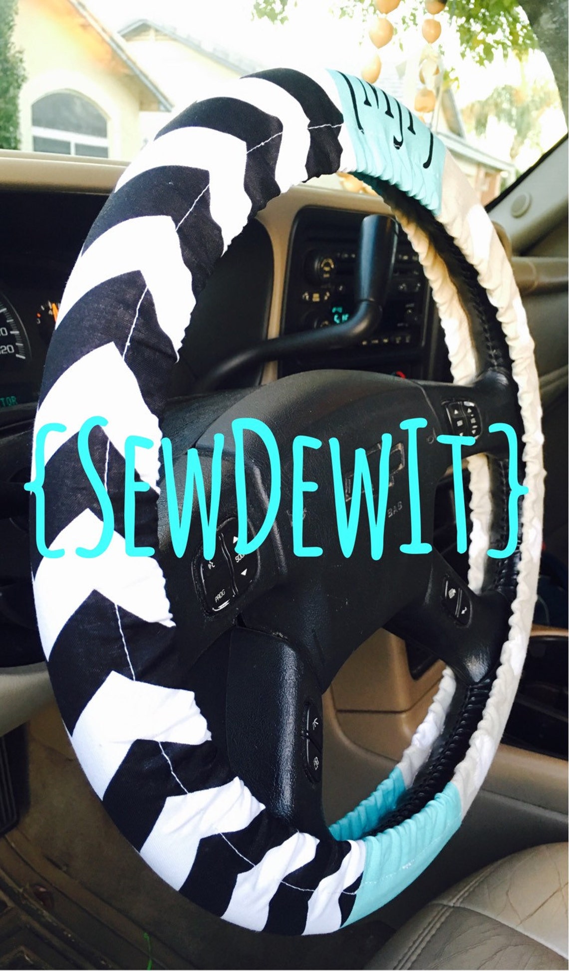 Steering Wheel Cover with Monogramming Custom fabric designs Etsy