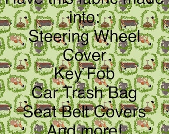 Steering Wheel Cover Jungle Book Mowgli Baloo Print Fabric Disney Car Accessory Great Gift Idea Car Accessories