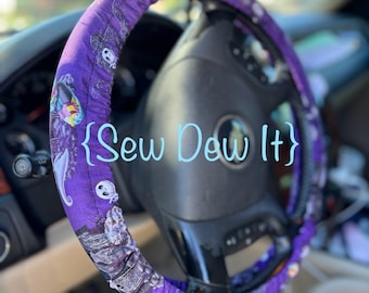 Steering Wheel Cover Jack Skellington Nightmare Before Christmas Skeleton Halloween Fabric