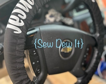 Steering Wheel Cover - Jesus Take the Wheel Monogram- Any Color Available!
