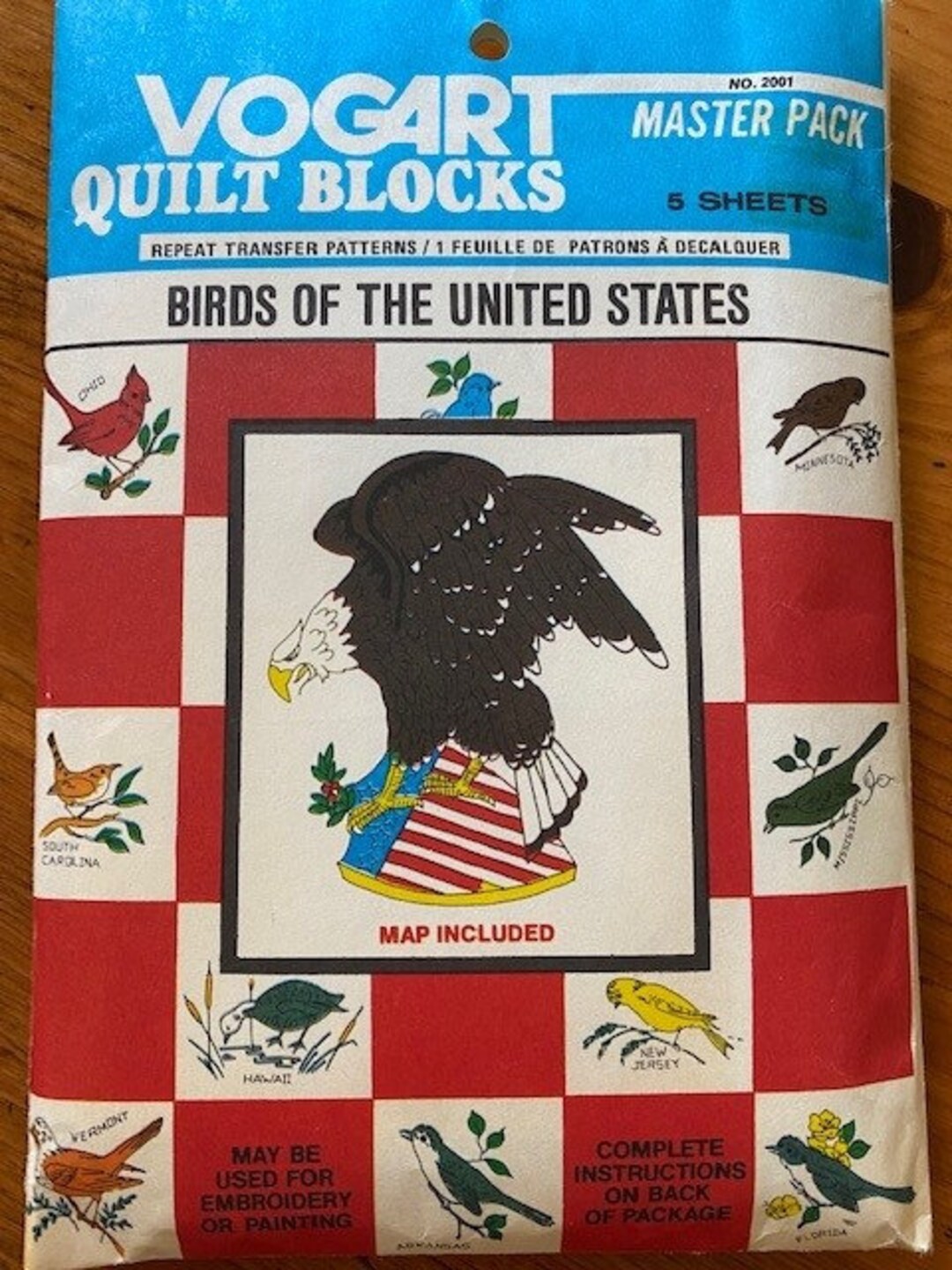 Vogart Quilt Block Pattern Birds of the United States Etsy