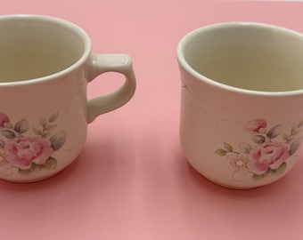 Pfaltzgraff Tea Rose Coffee Cups – Set of Two