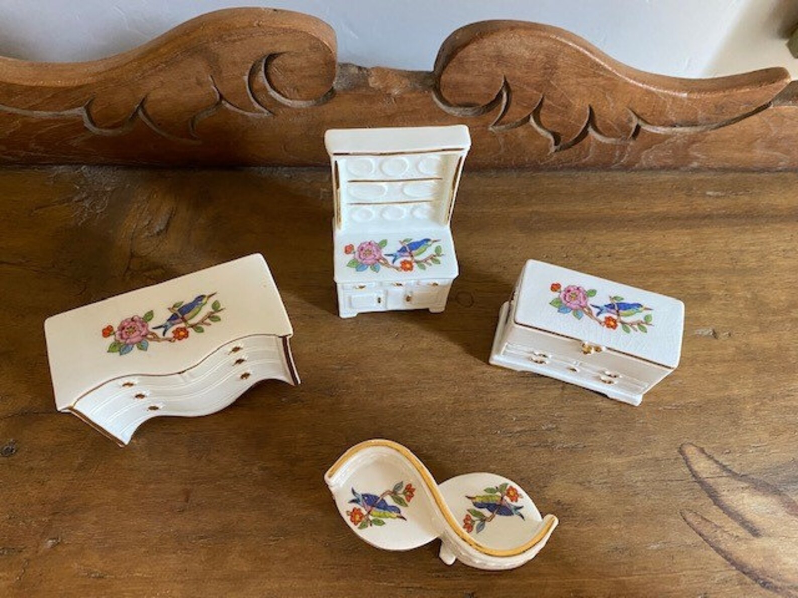 Dollhouse Furniture Bundle 4 Pieces Aynsley Cottage Garden Etsy UK